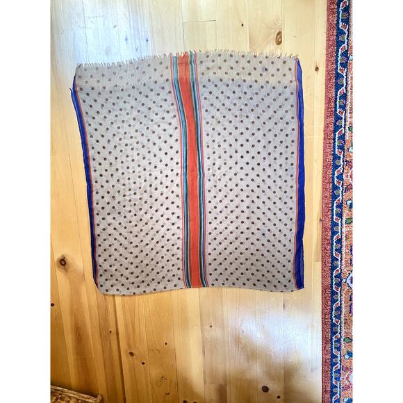 Scarf Polka Dot Stripe Extra Wide & Long - Picture 7 of 7